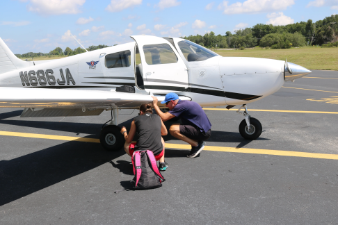 Pilots sumping fuel tanks